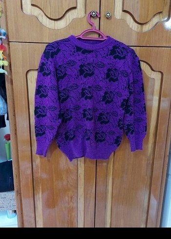 Mor Örgü Kadın Kazak Uzun Kollu - Görsel 4