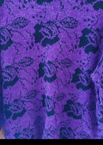 Mor Örgü Kadın Kazak Uzun Kollu - Görsel 3