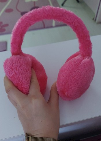 Pembe Peluş Kulaklık - Görsel 3