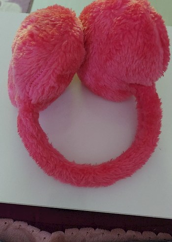 Pembe Peluş Kulaklık - Görsel 2