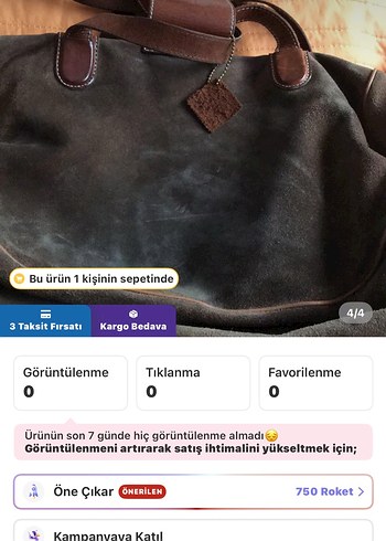 Beden Kahverengi Süet Tokalı Kadın Çanta