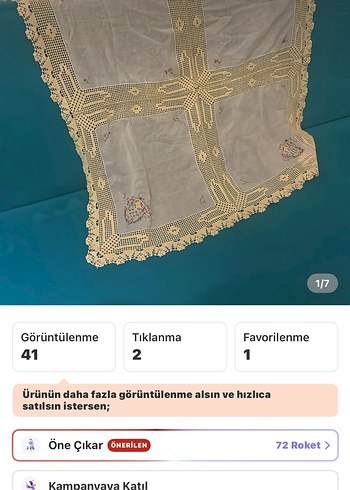 Klasik Dantel Kenarlı İşlemeli Masa Örtüsü