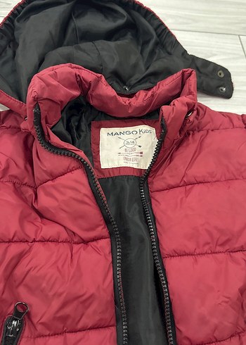 Mango Kids Bordo Kapusonlu Sisme Mont