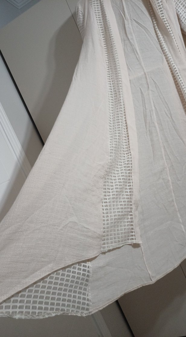 Uzun bej Bohem Kadın kap hirka - Görsel 2