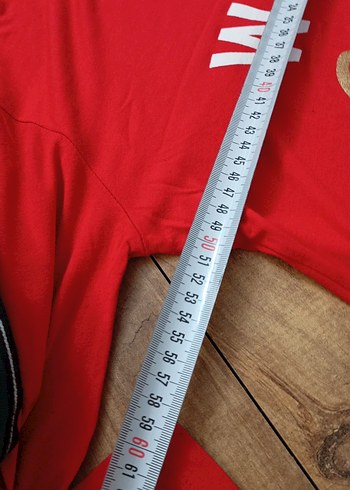 Kırmızı BaskılıUzun Kollu Tişört - Görsel 6