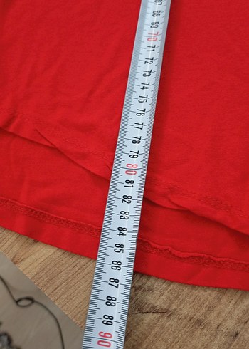 Kırmızı BaskılıUzun Kollu Tişört - Görsel 7