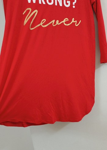 Kırmızı BaskılıUzun Kollu Tişört - Görsel 2