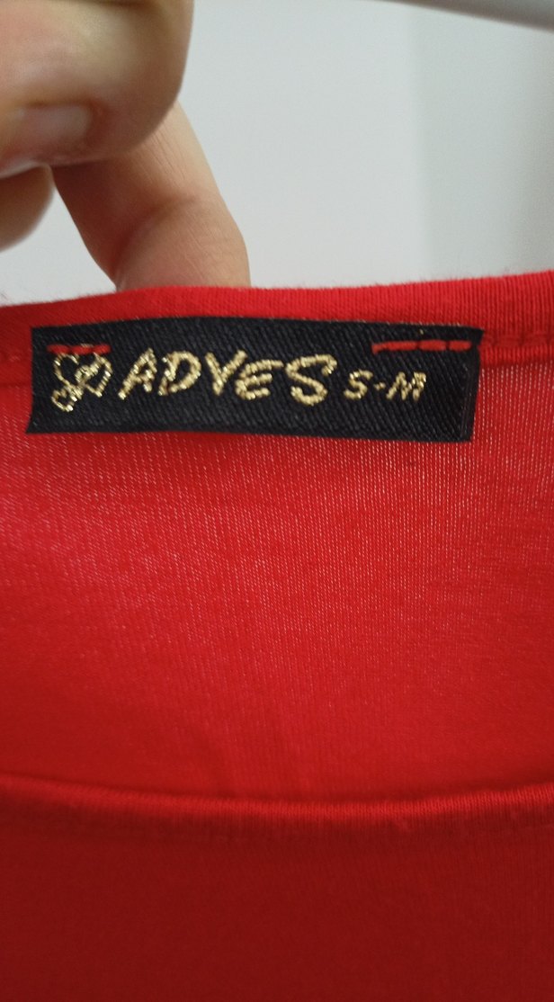 Kırmızı BaskılıUzun Kollu Tişört - Görsel 4