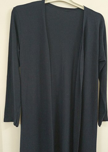 Siyah Uzun Kollu Kadın Uzun Hırka - Görsel 2