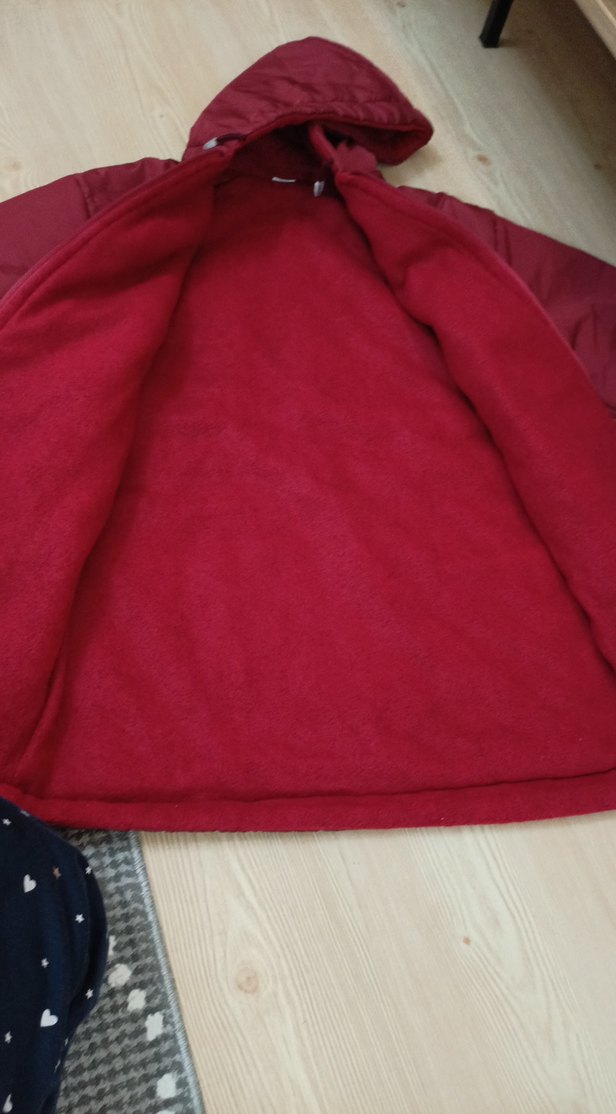 Bordo Kapüşonlu Fermuarlı Kışlık Kadın Mont - Görsel 3