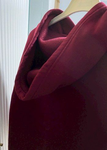 Bordo Uzun Kollu Rahat Kesim Kadın Elbise - Görsel 4