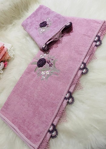 Analı kızlı  Havlu iğne oyası - Görsel 3