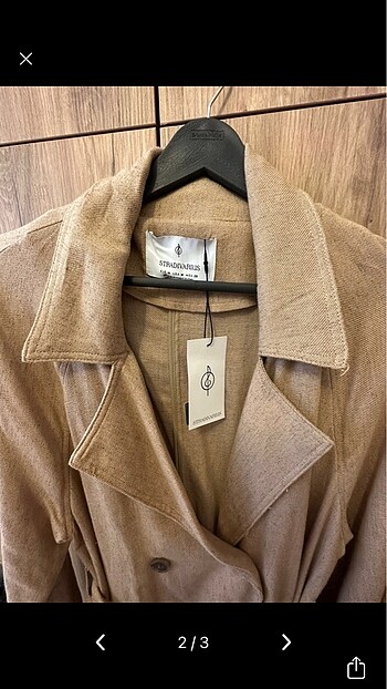 Mango Stradivarius 38 beden etiketli trençkot