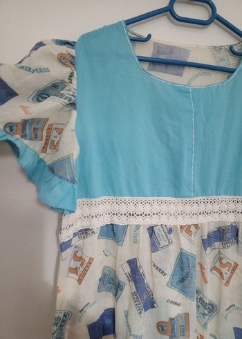 Mavi Desenli Hamile ve Emzirme Gecelik - Görsel 2