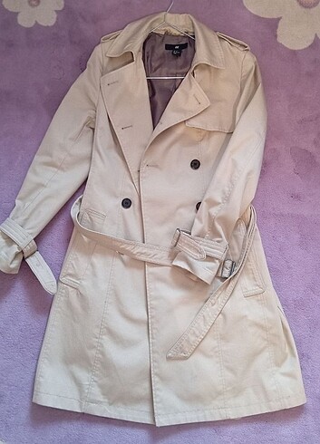 xs Beden ten rengi Renk H&M trençkot 