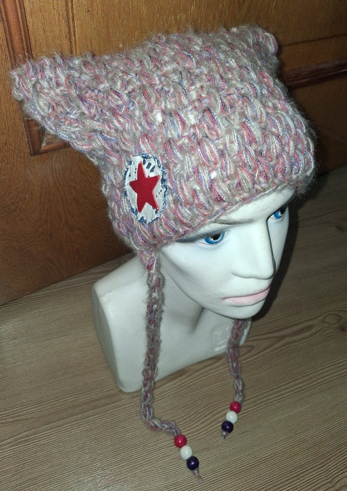 Bej Örgü Kadın Bere - Görsel 4