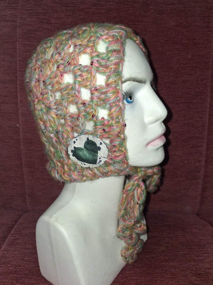 Kadın Bohem Örgü Bej Bere - Görsel 2