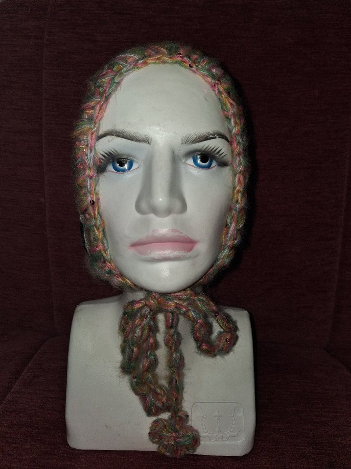 Kadın Bohem Örgü Bej Bere - Görsel 3