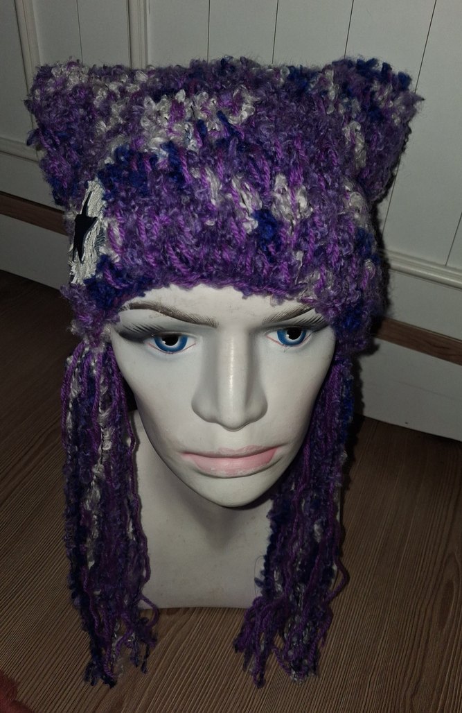 Mor Örgü Bohem Kadın Bere - Görsel 3