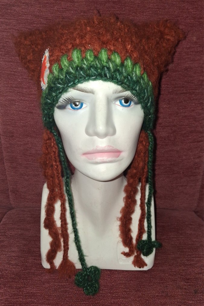 Örgü Bohem Kadın Bere, Kahverengi - Görsel 5