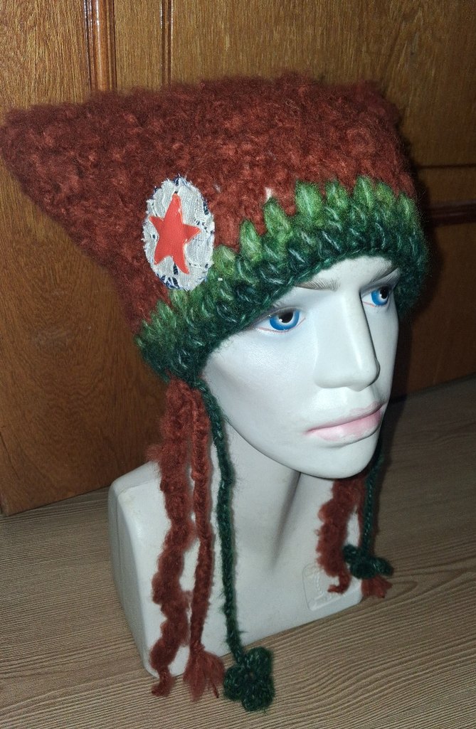 Örgü Bohem Kadın Bere, Kahverengi - Görsel 3