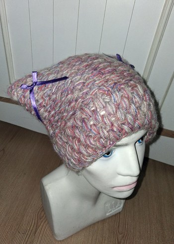 Gri Örgü Kadın Bere - Görsel 2