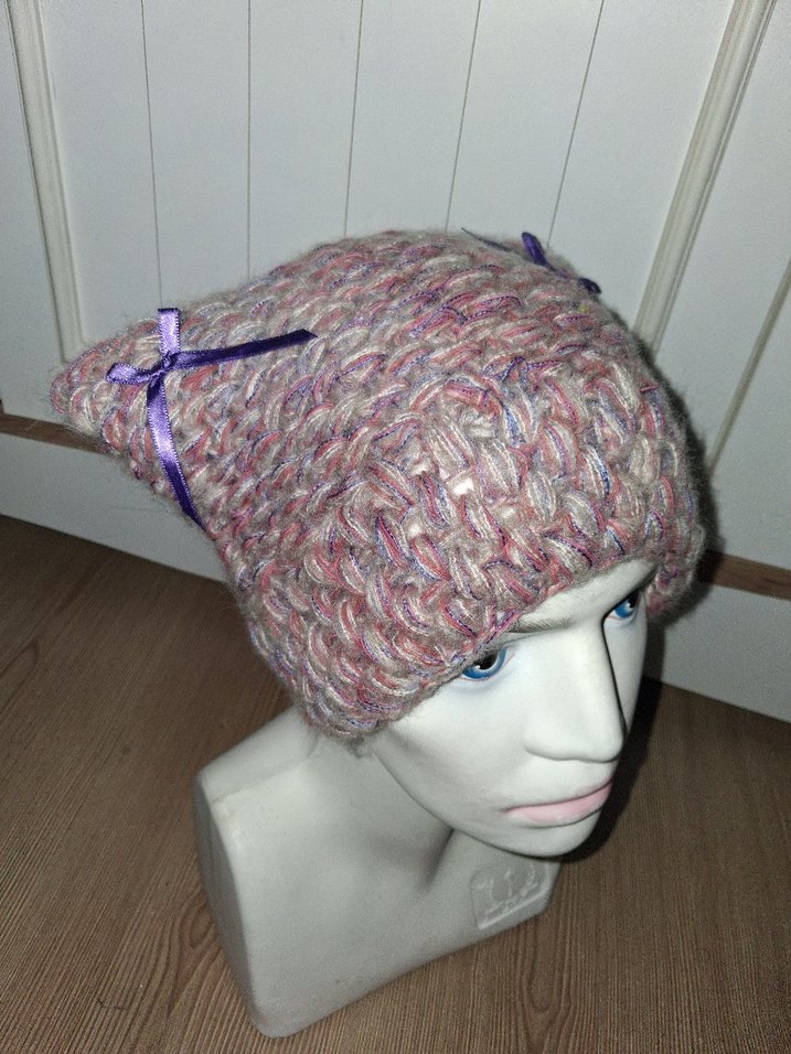 Gri Örgü Kadın Bere - Görsel 2