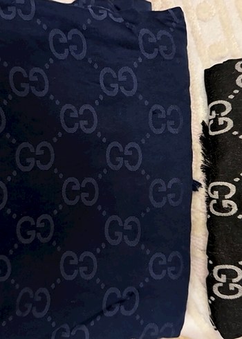 Kadın Parlak Gucci Desen Şal - Görsel 2