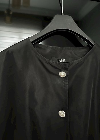 Taba Siyah Düğmeli Ceket - Görsel 3