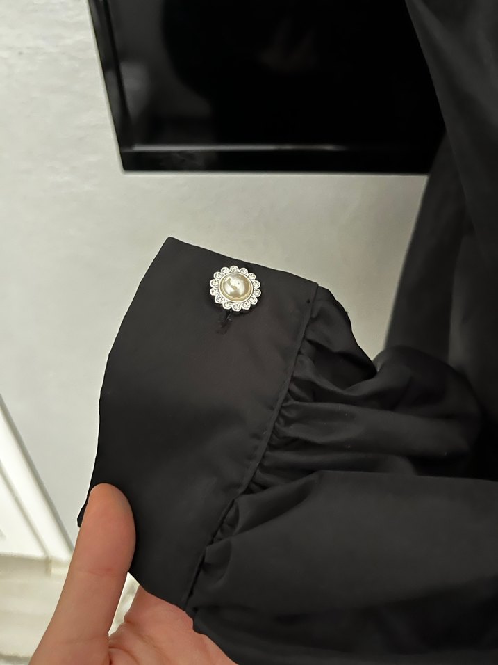 Taba Siyah Düğmeli Ceket - Görsel 4