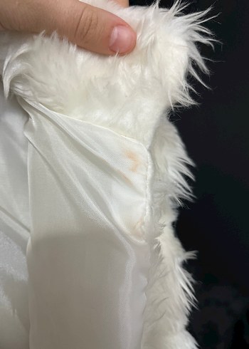 Krem Kürk Kadın Yelek - Görsel 4