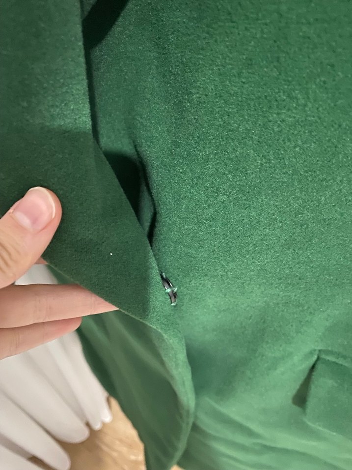 Yeşil Düz Kesim Kaban - Görsel 3