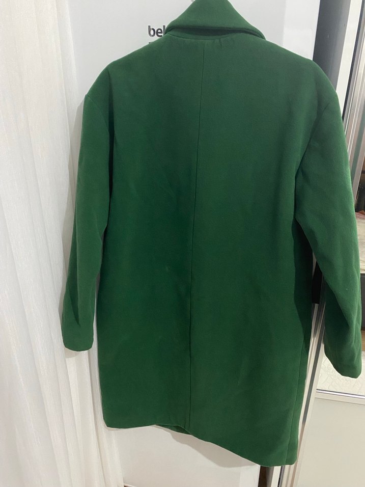 Yeşil Düz Kesim Kaban - Görsel 4