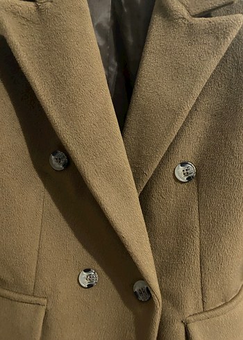 Kadın Kahverengi Süet Düğmeli Blazer Ceket - Görsel 4