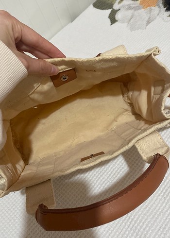  Beden Bej Pamuk Kadın Günlük Çanta