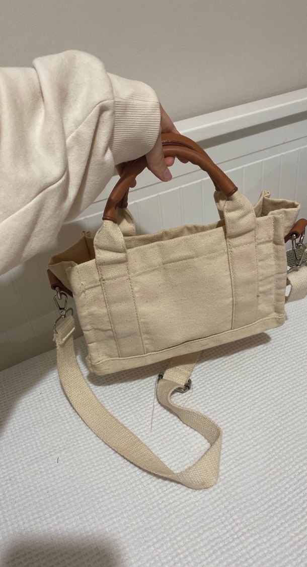 Bej Pamuk Kadın Günlük Çanta - Görsel 2