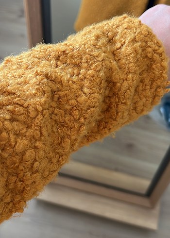 m Beden çeşitli Renk Hardal Rengi Uzun Peluş Kaban