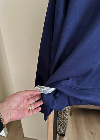 m Beden mavi Renk Kadın Lacivert Kapüşonlu Sweatshirt