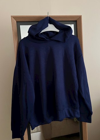 Kadın Lacivert Kapüşonlu Sweatshirt