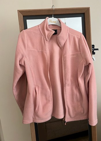 Pembe Fermuarlı Yumuşak Kumaşlı Kadın Ceket