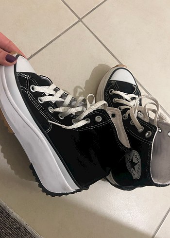 37 Beden siyah Renk Siyah Kadın Dolgu Topuklu Spor Ayakkabı