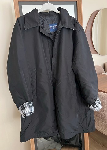 Erkek Siyah Düğmeli Midi Yağmurluk - Görsel 4