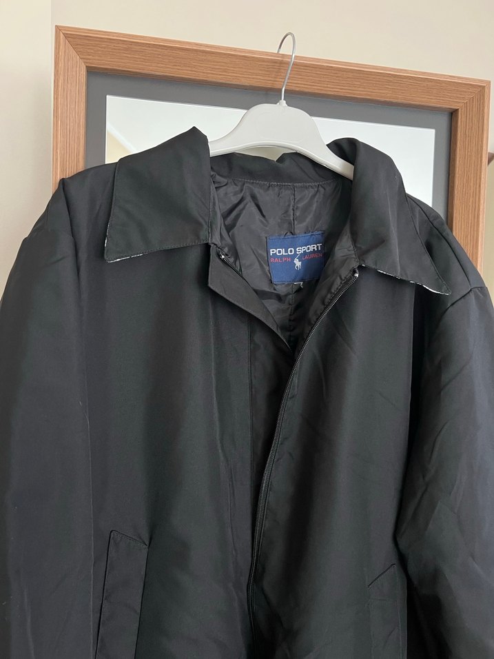 Erkek Siyah Düğmeli Midi Yağmurluk - Görsel 3