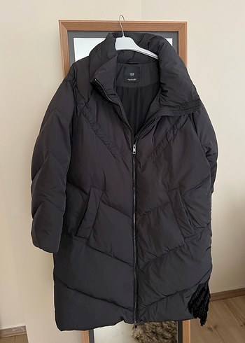 Gri Kadın Midi Boy Sıcak Mont - Görsel 2