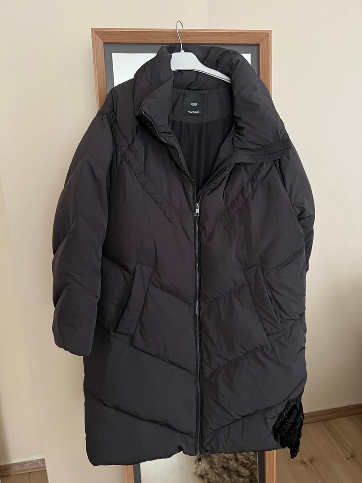 Gri Kadın Midi Boy Sıcak Mont - Görsel 2