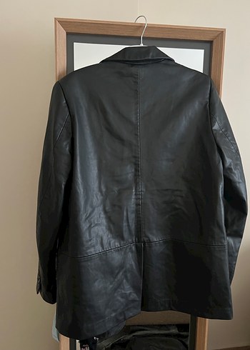 Siyah Deri Midi Ceket - Zara - Görsel 4