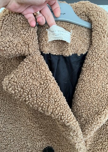 Kahverengi Düğmeli Kadın Yün Kaban - Görsel 4