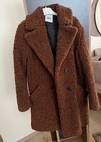 Kahverengi Yumuşak Kumaşlı Kadın Midi Kaban - Görsel 3