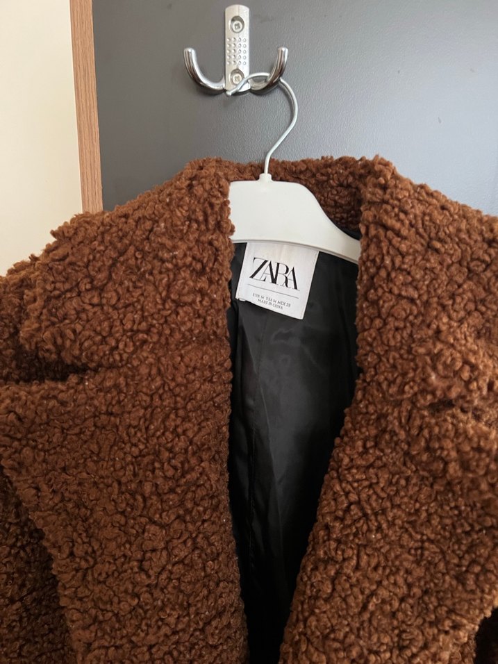 Kahverengi Yumuşak Kumaşlı Kadın Midi Kaban - Görsel 2