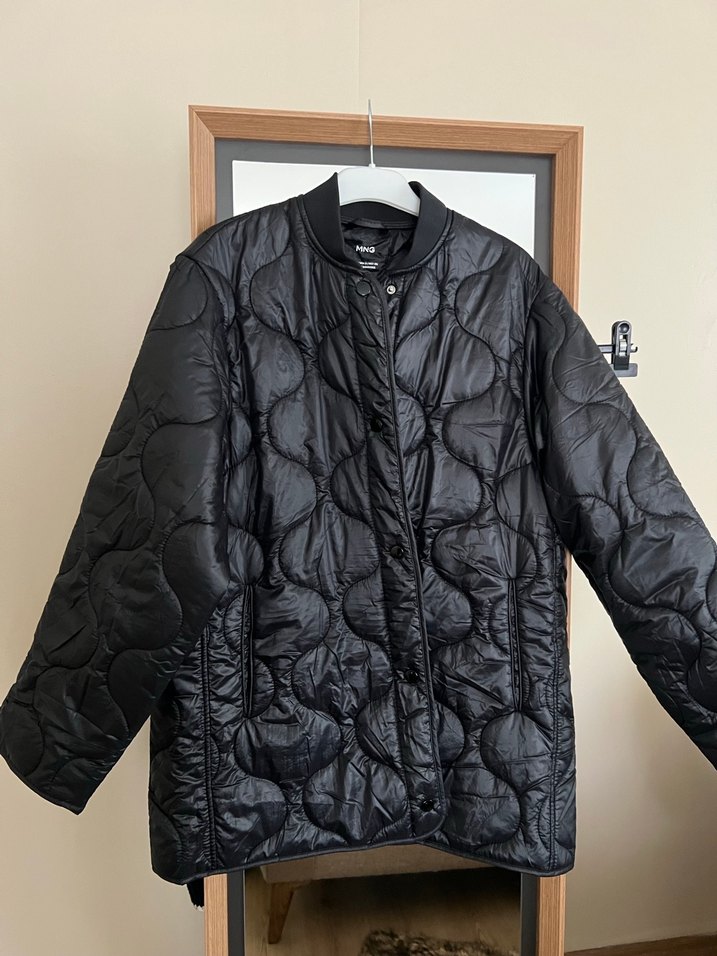 Siyah Düğmeli Midi Street Wear Kadın Ceket - Görsel 3